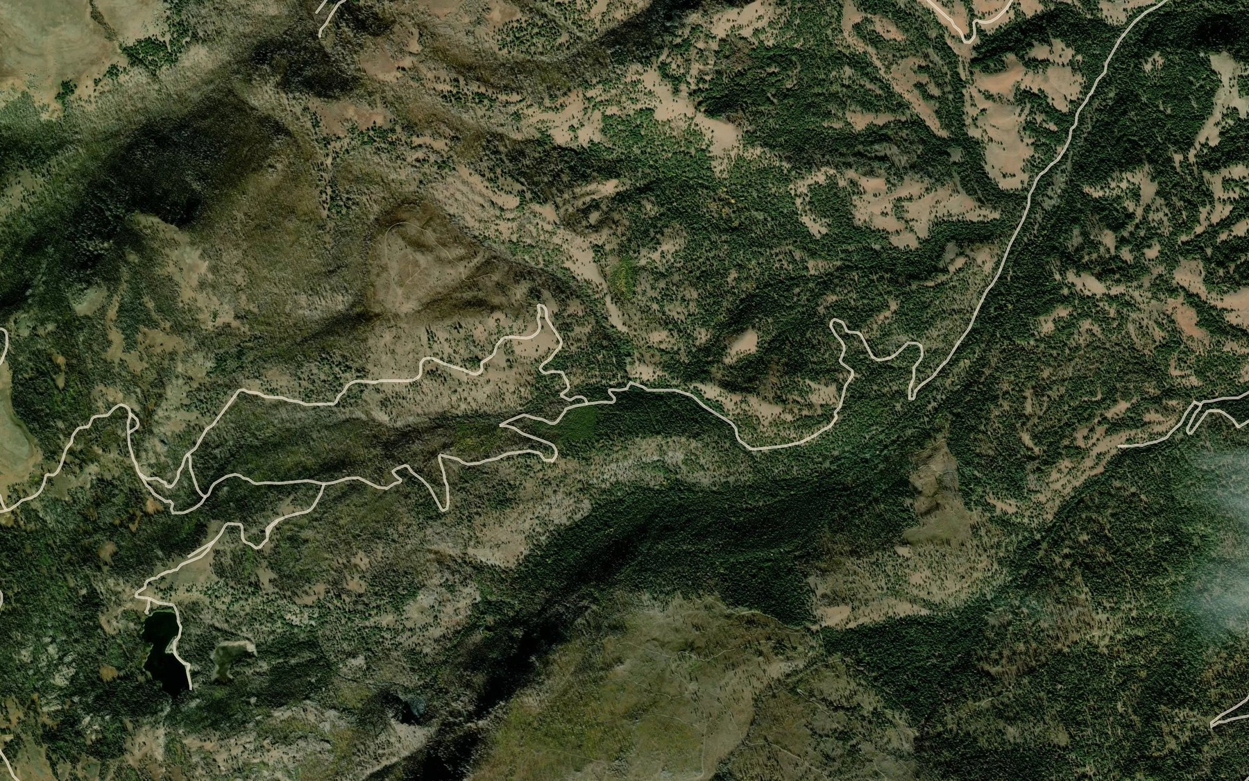 Satellite map of the North Creek