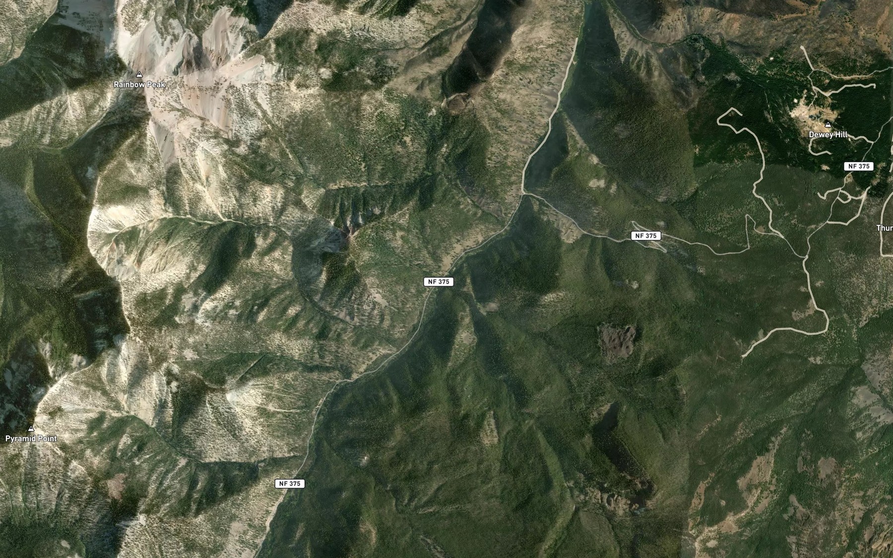Satellite map of the Threemile Creek