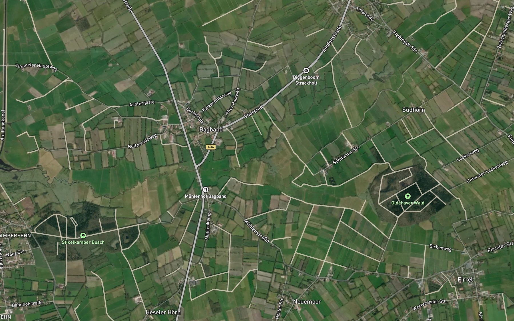 Satellite map of the Bietze