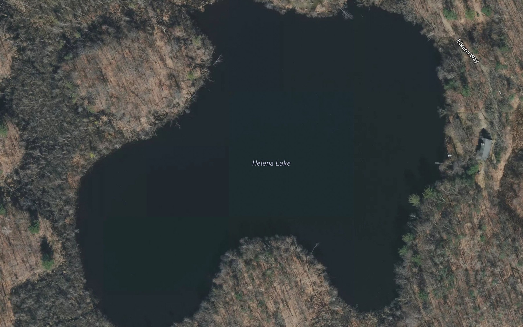 Satellite map of the Helena Lake