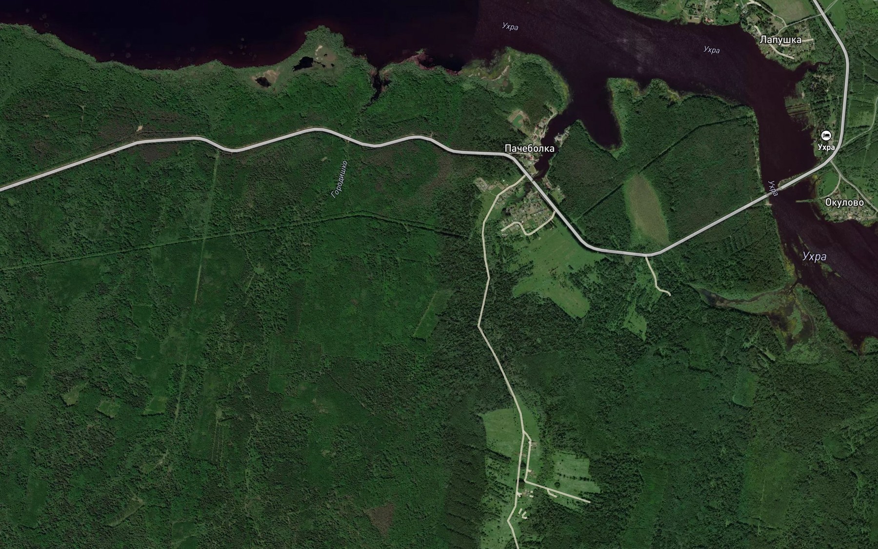 Satellite map of the Ukhra