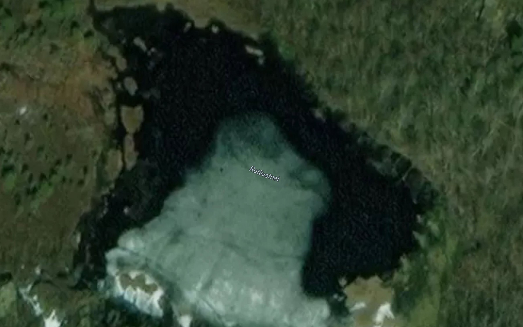 Satellite map of the Rotlivatnet