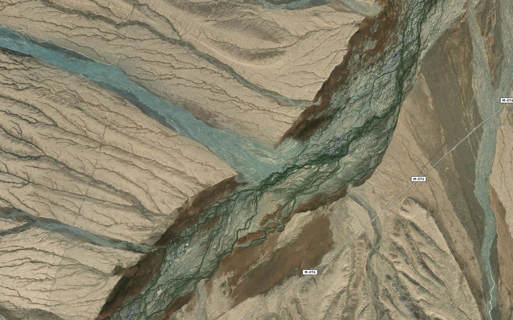 Satellite map of the Muztabas