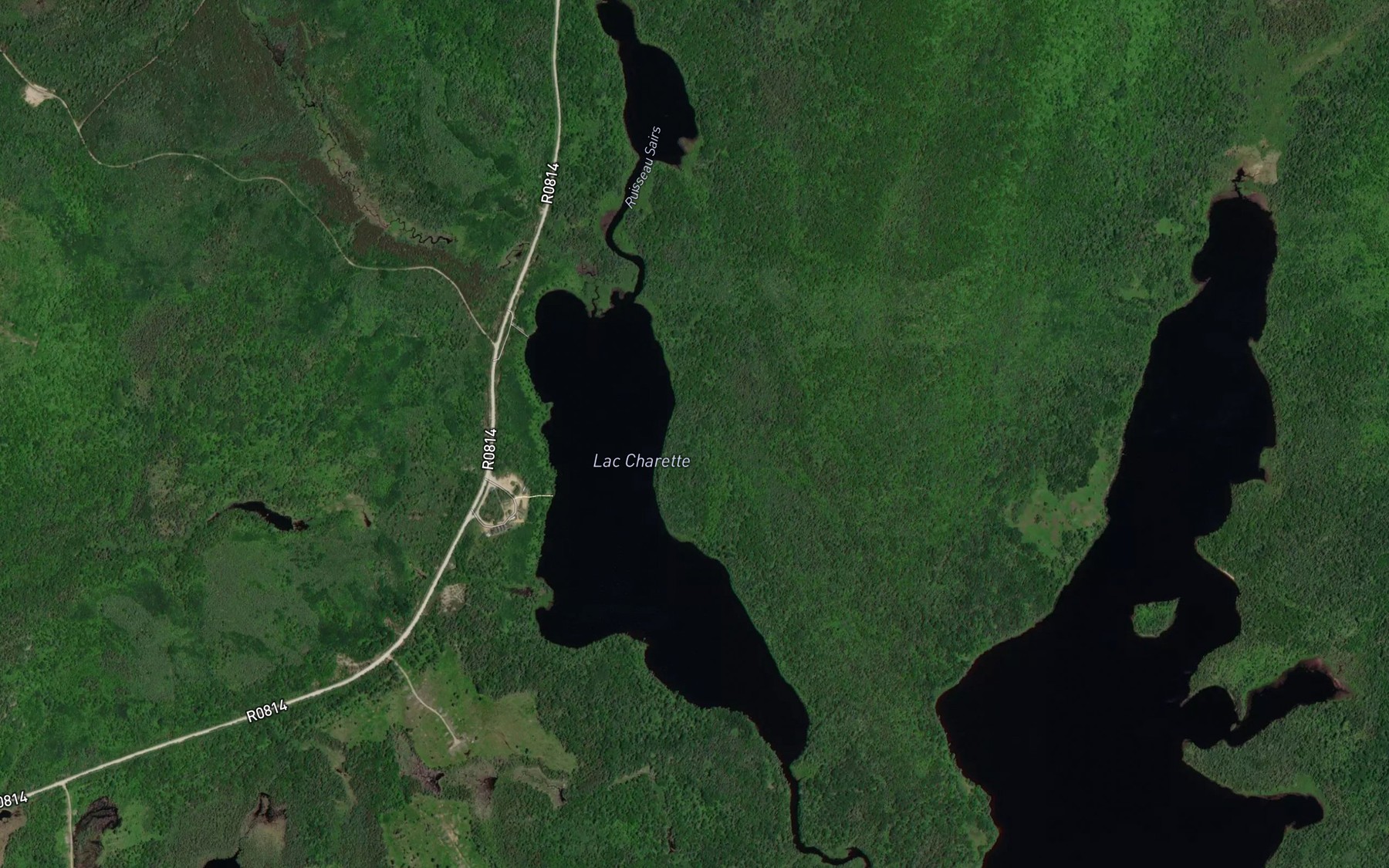 Satellite map of the Lac Charette