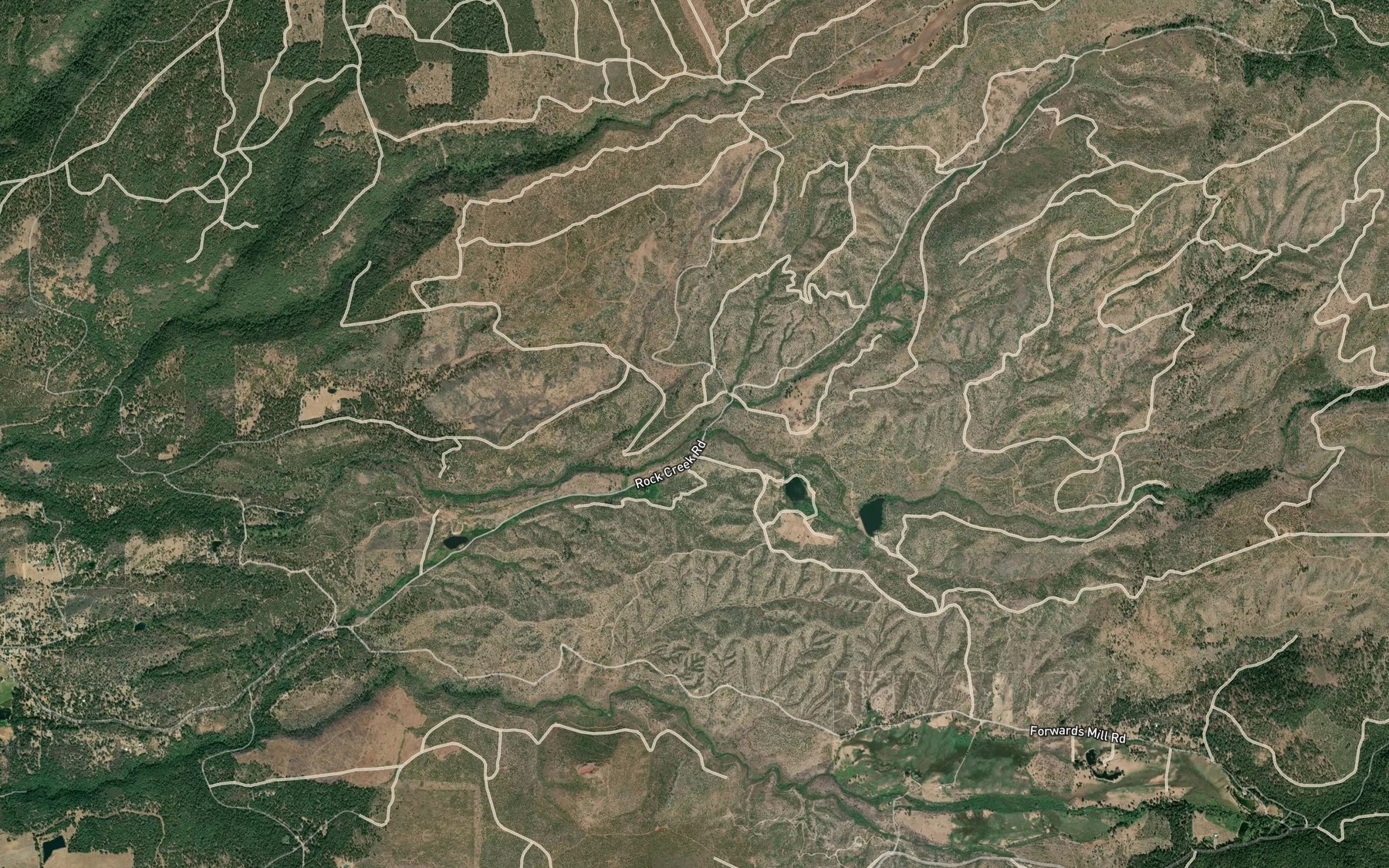 Satellite map of the Canyon Creek