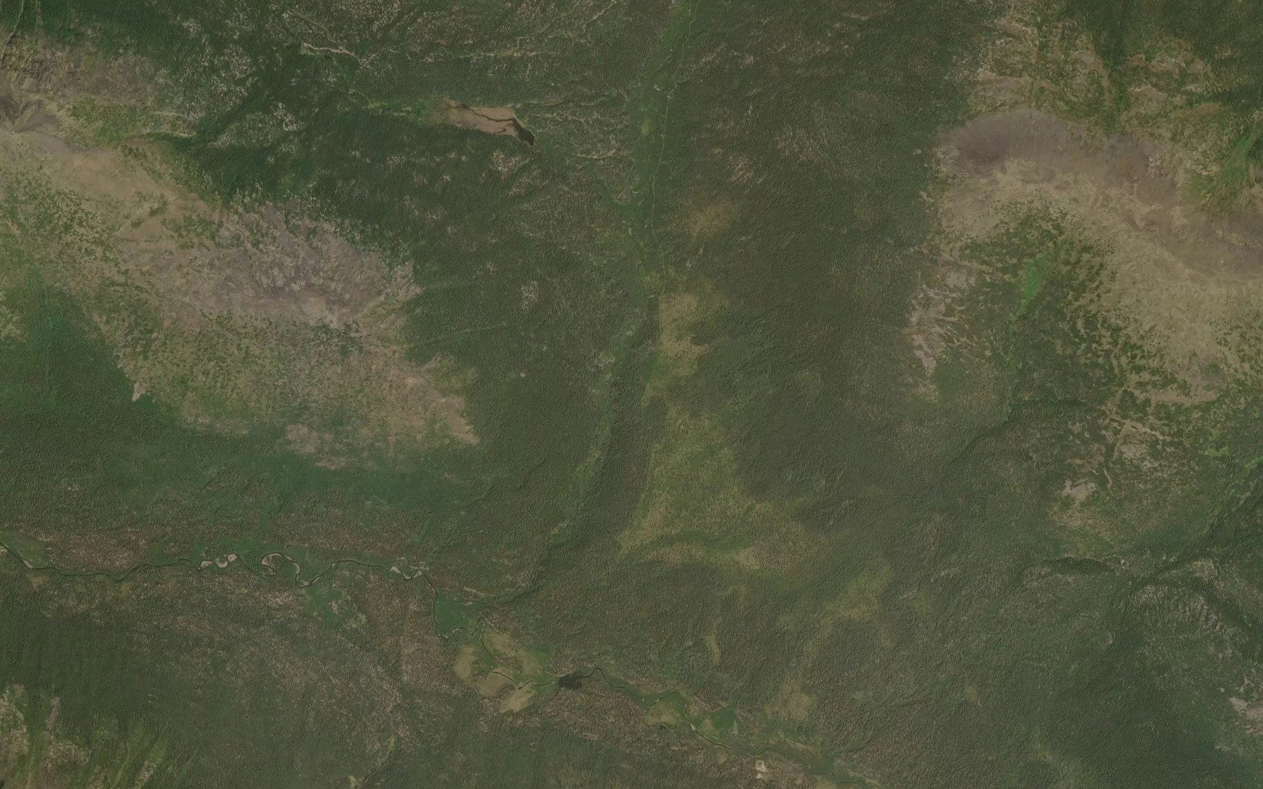 Satellite map of the Turn Creek