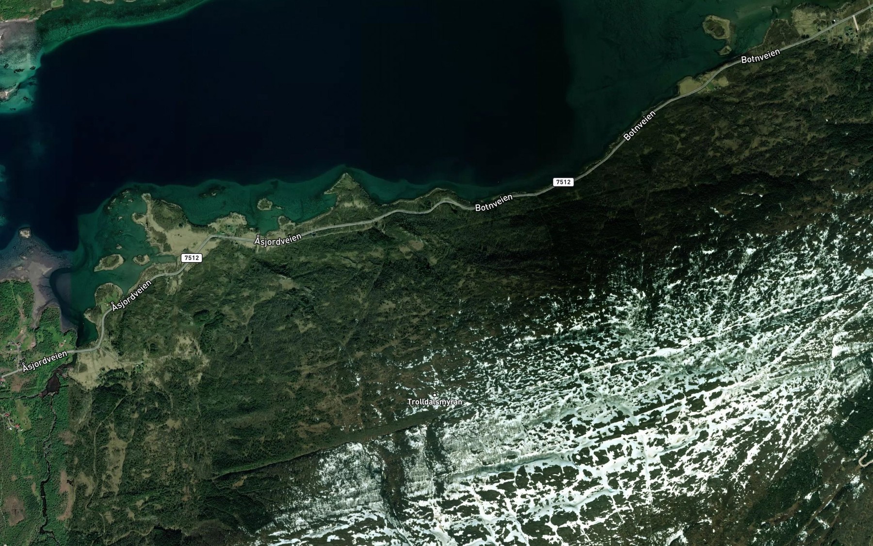 Satellite map of the Royrneselva