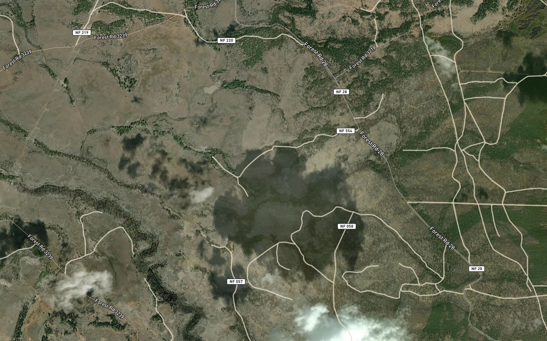 Satellite map of the Log Spring