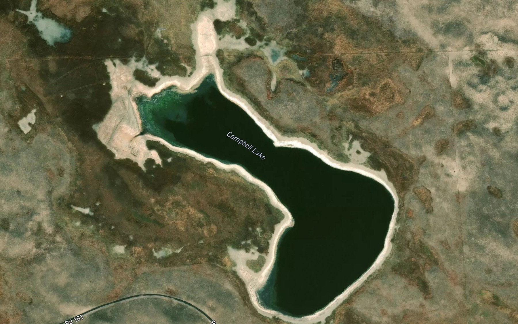 Satellite map of the Campbell Lake