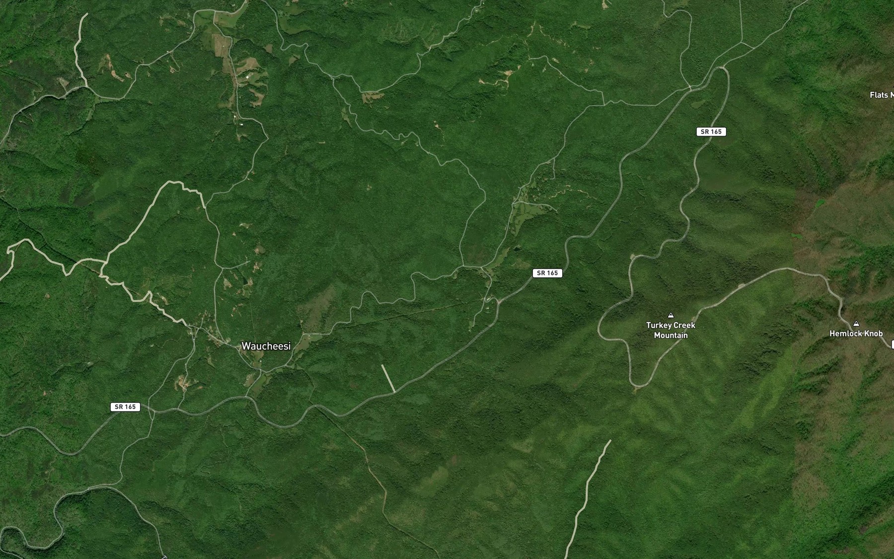 Satellite map of the Hobbs Hole Branch