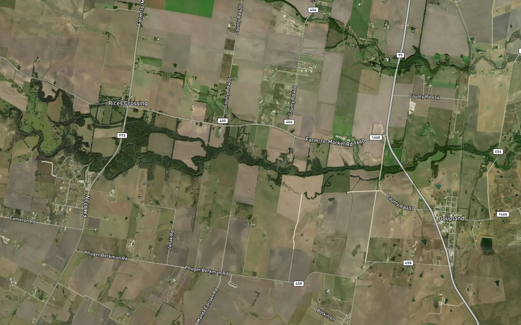 Satellite map of the Avery Branch