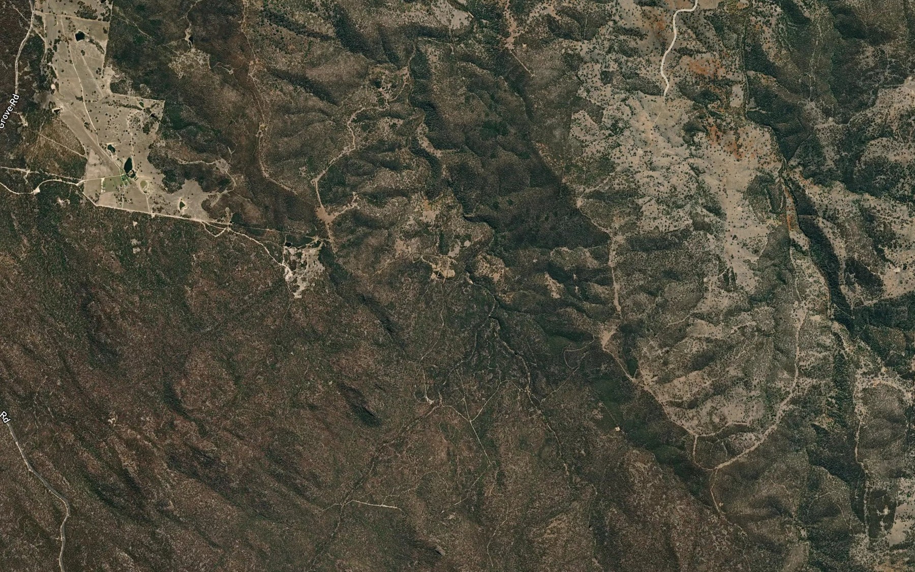 Satellite map of the Catarrh Creek