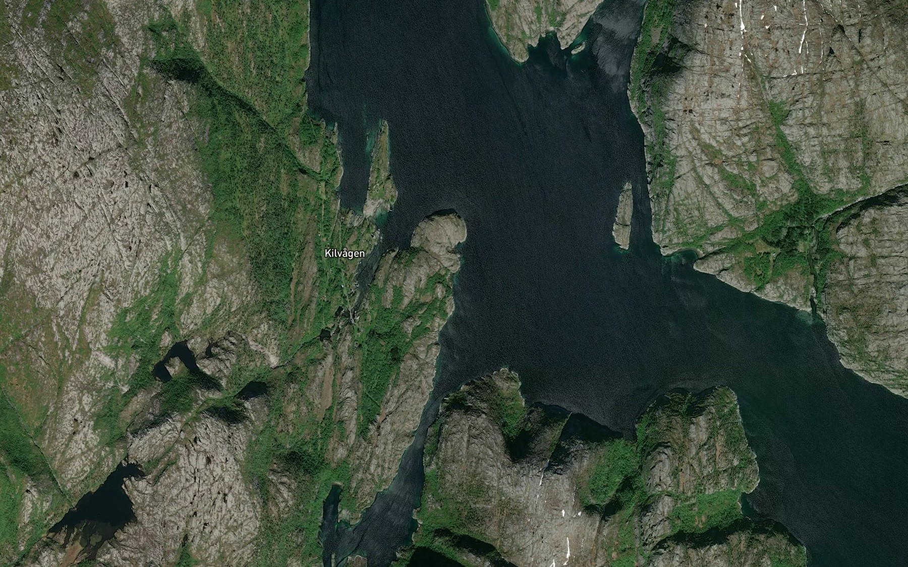 Satellite map of the Naustvika