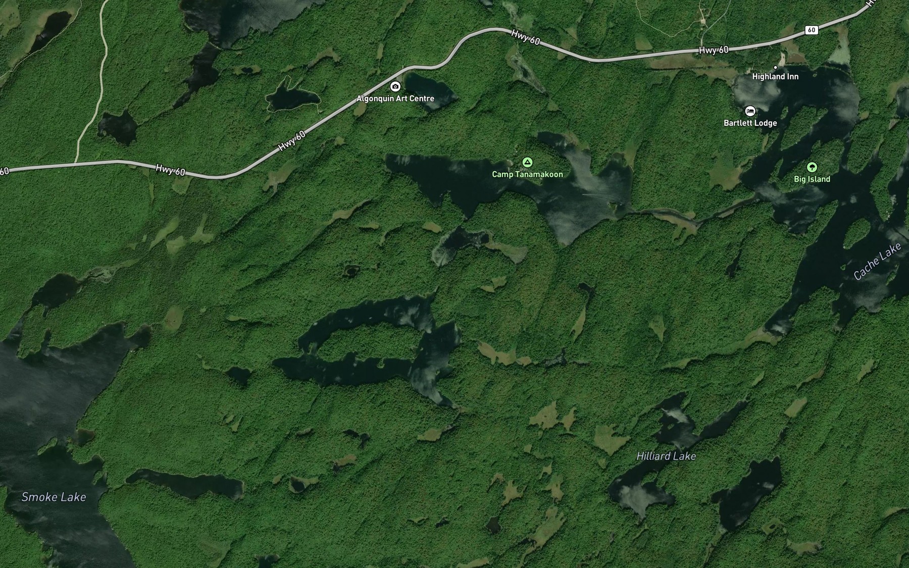 Satellite map of the Sheriff Pond