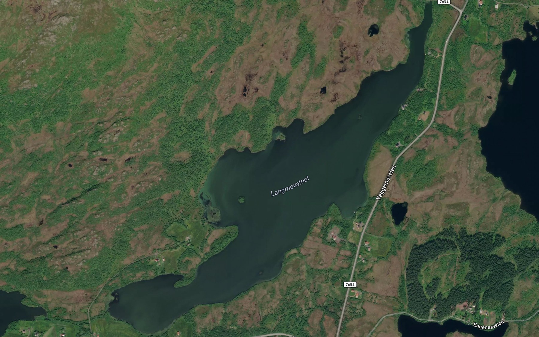 Satellite map of the Langmovatnet