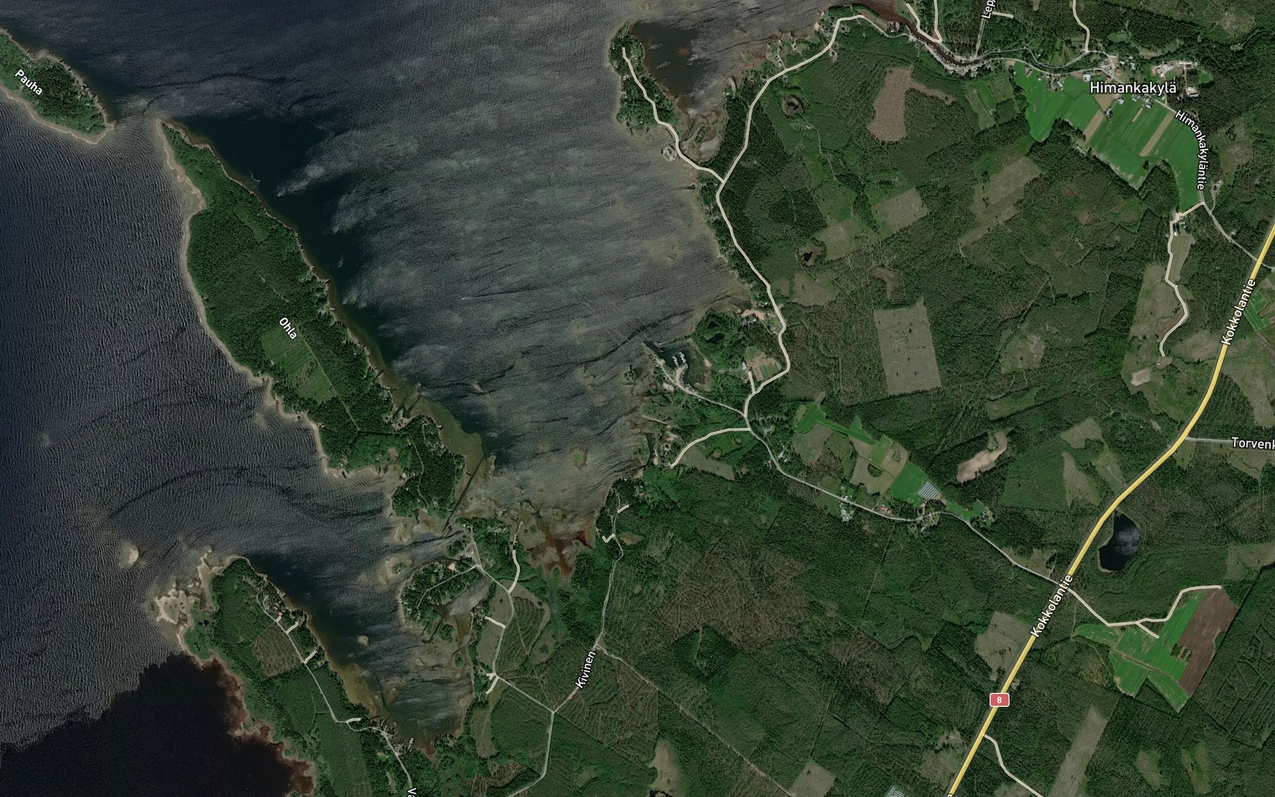Satellite map of the Kekolahti