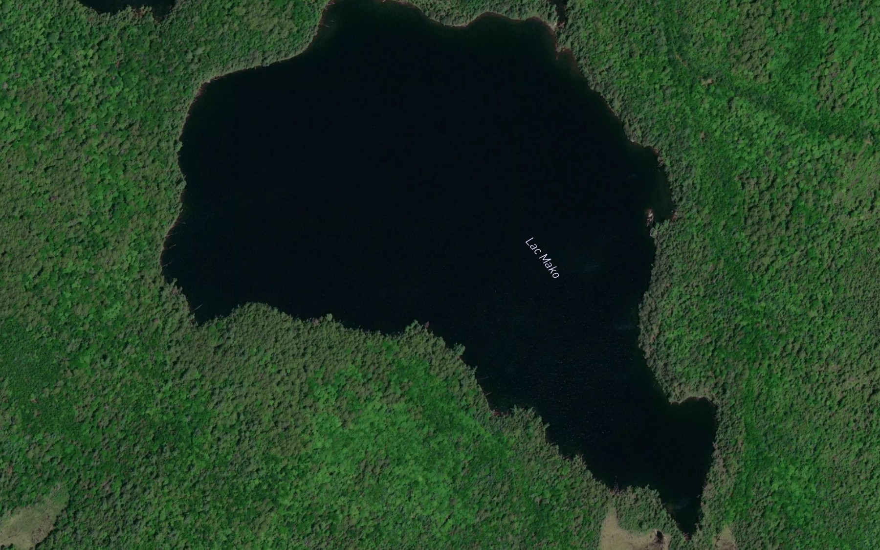 Satellite map of the Lac Mako