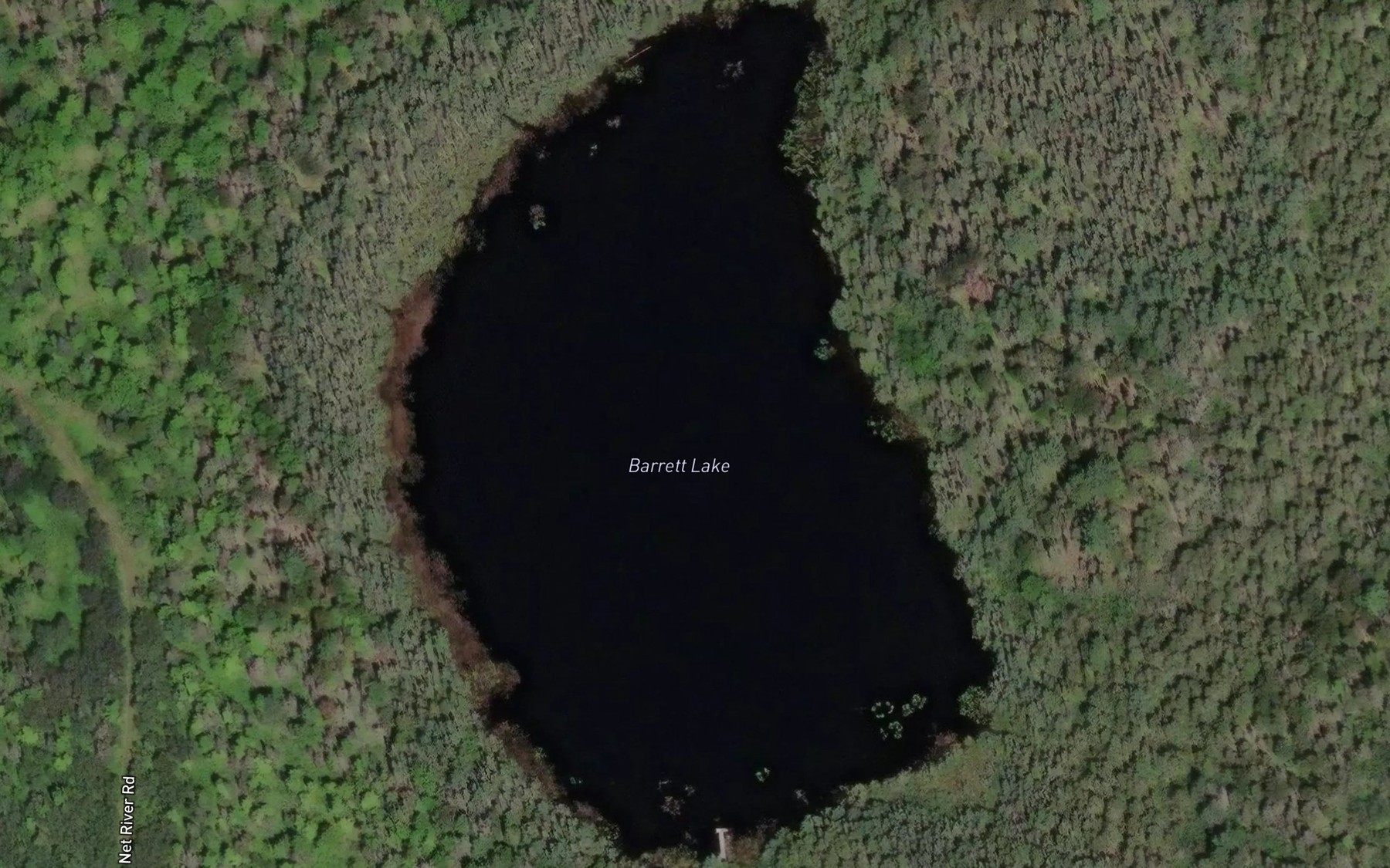Satellite map of the Barrett Lake