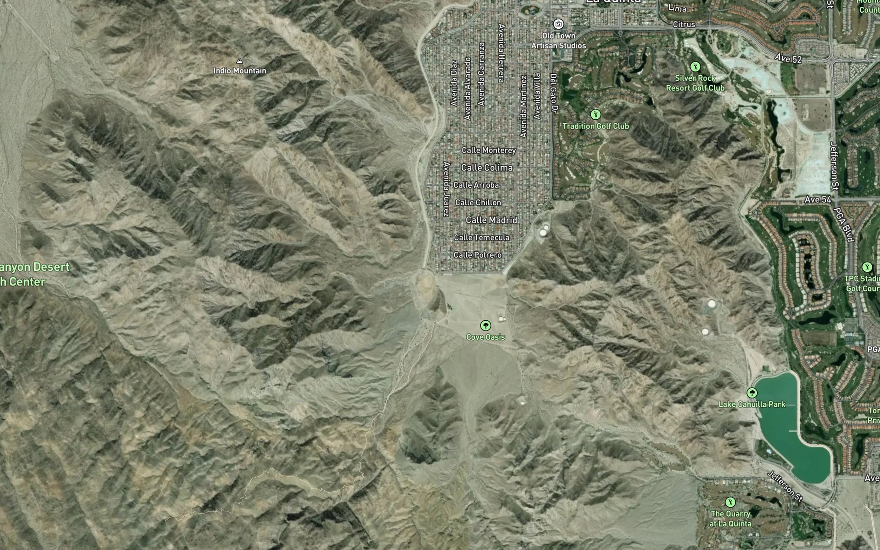 Satellite map of the Bear Creek