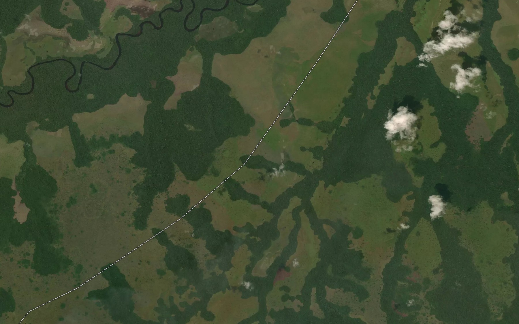 Satellite map of the Lessou