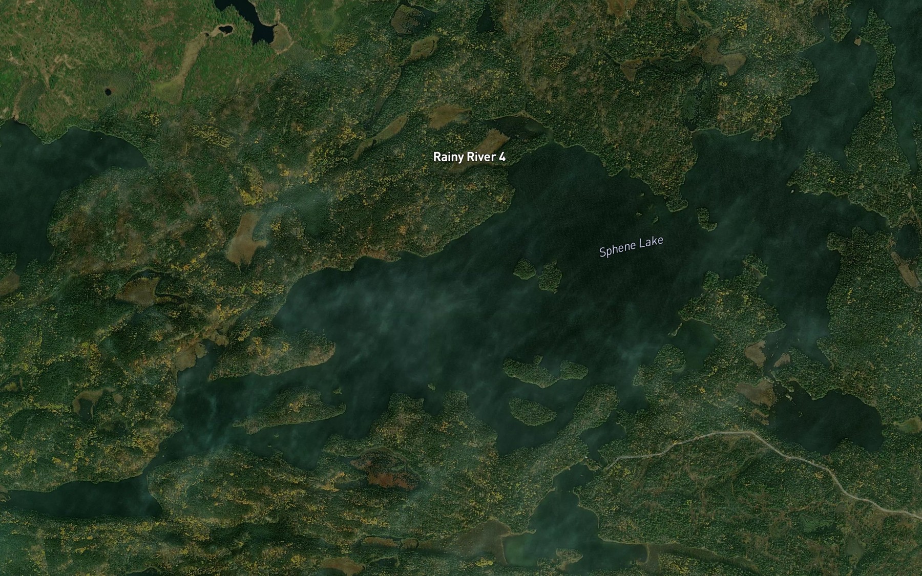 Satellite map of the Sphene Lake