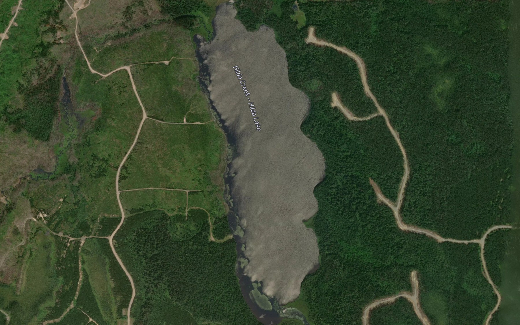 Satellite map of the Hilda Lake