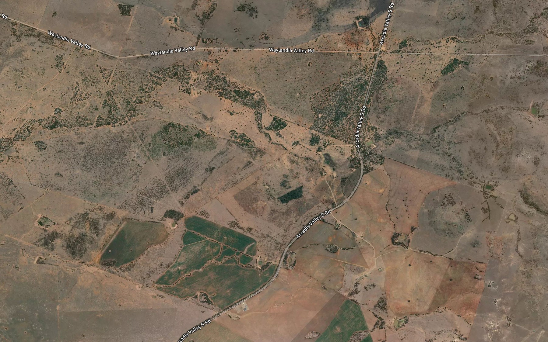 Satellite map of the Wangalee Creek