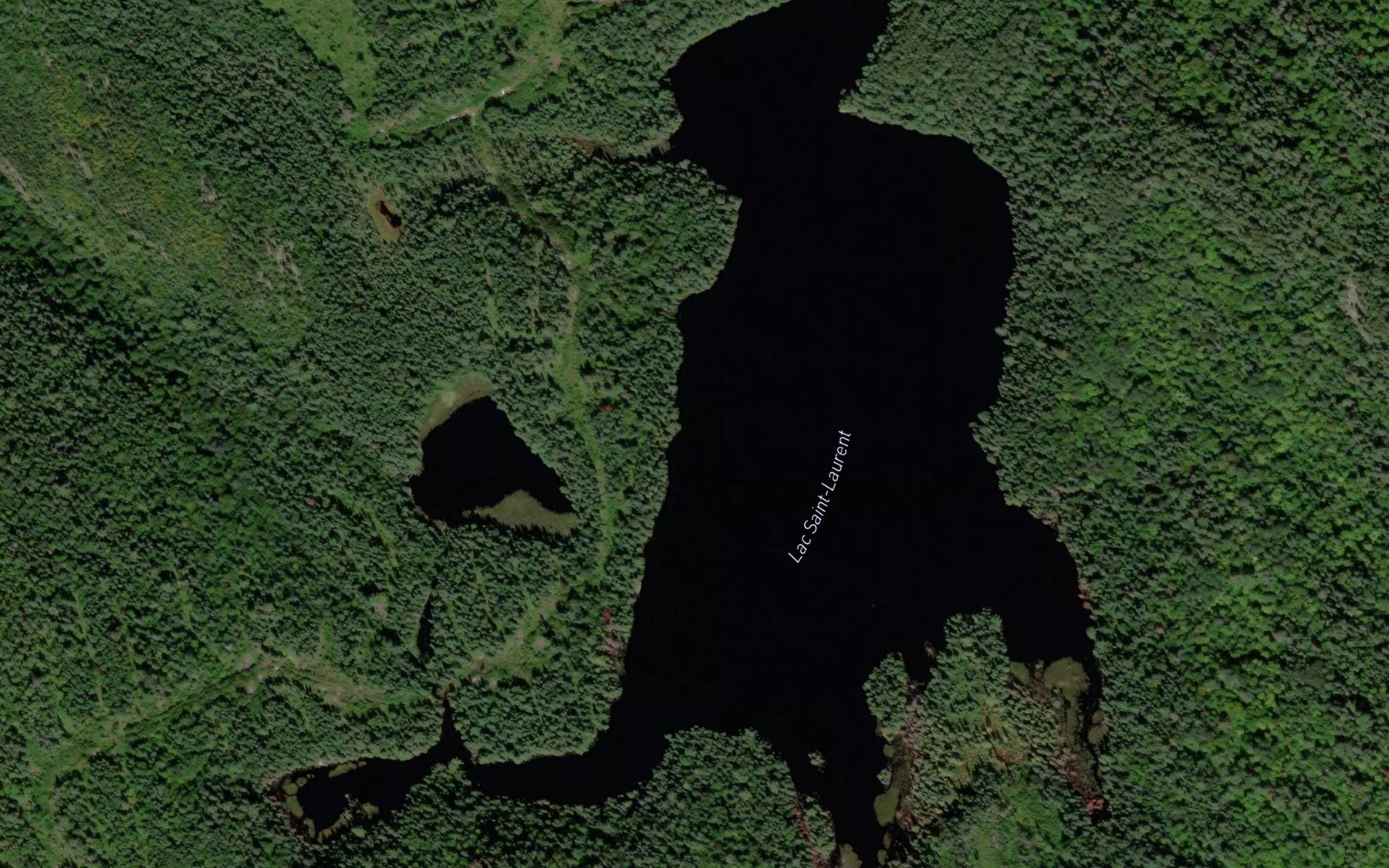 Satellite map of the Lac Saint-Laurent