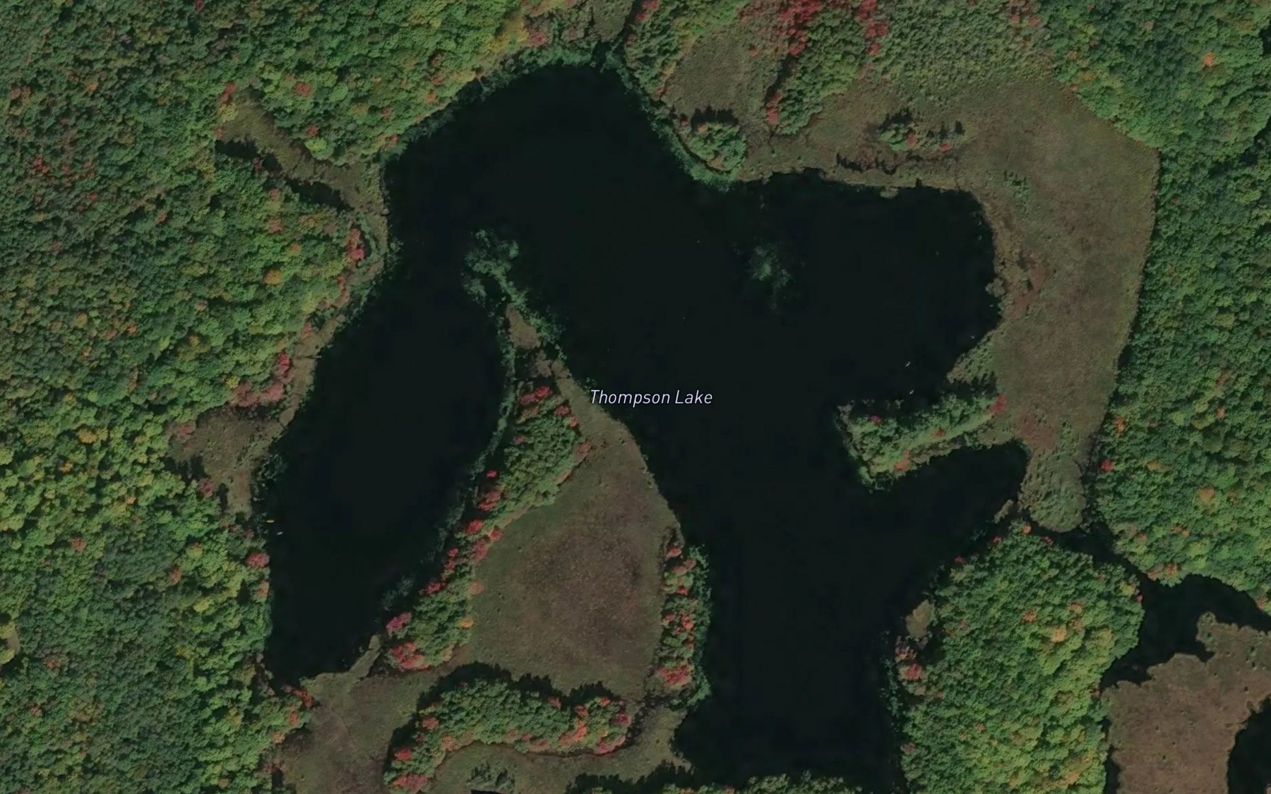 Satellite map of the Thompson Lake