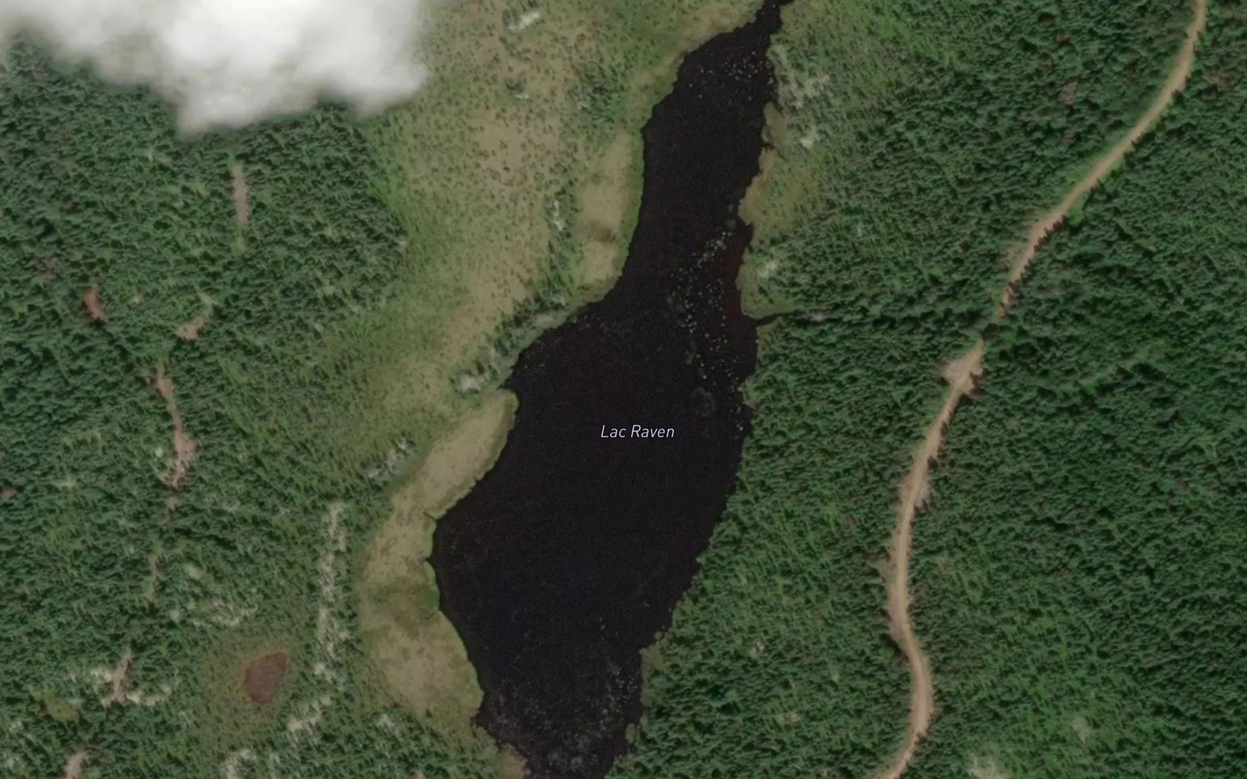 Satellite map of the Lac Raven