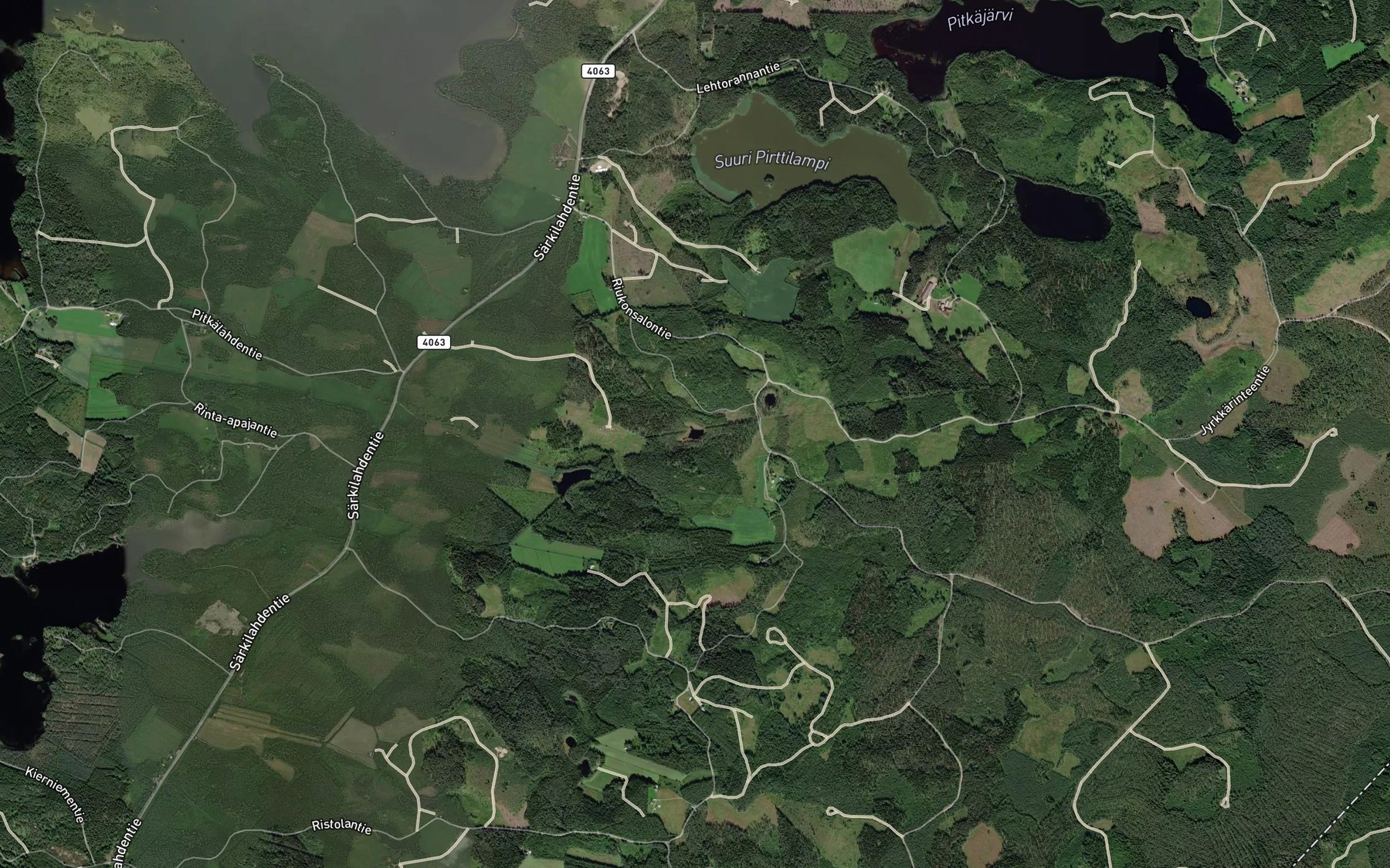 Satellite map of the Kolmisoppinen