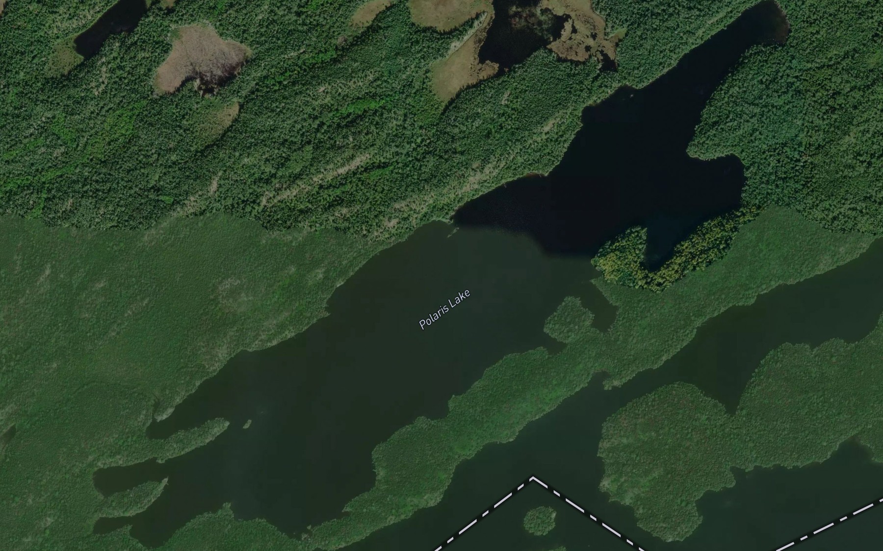 Satellite map of the Polaris Lake