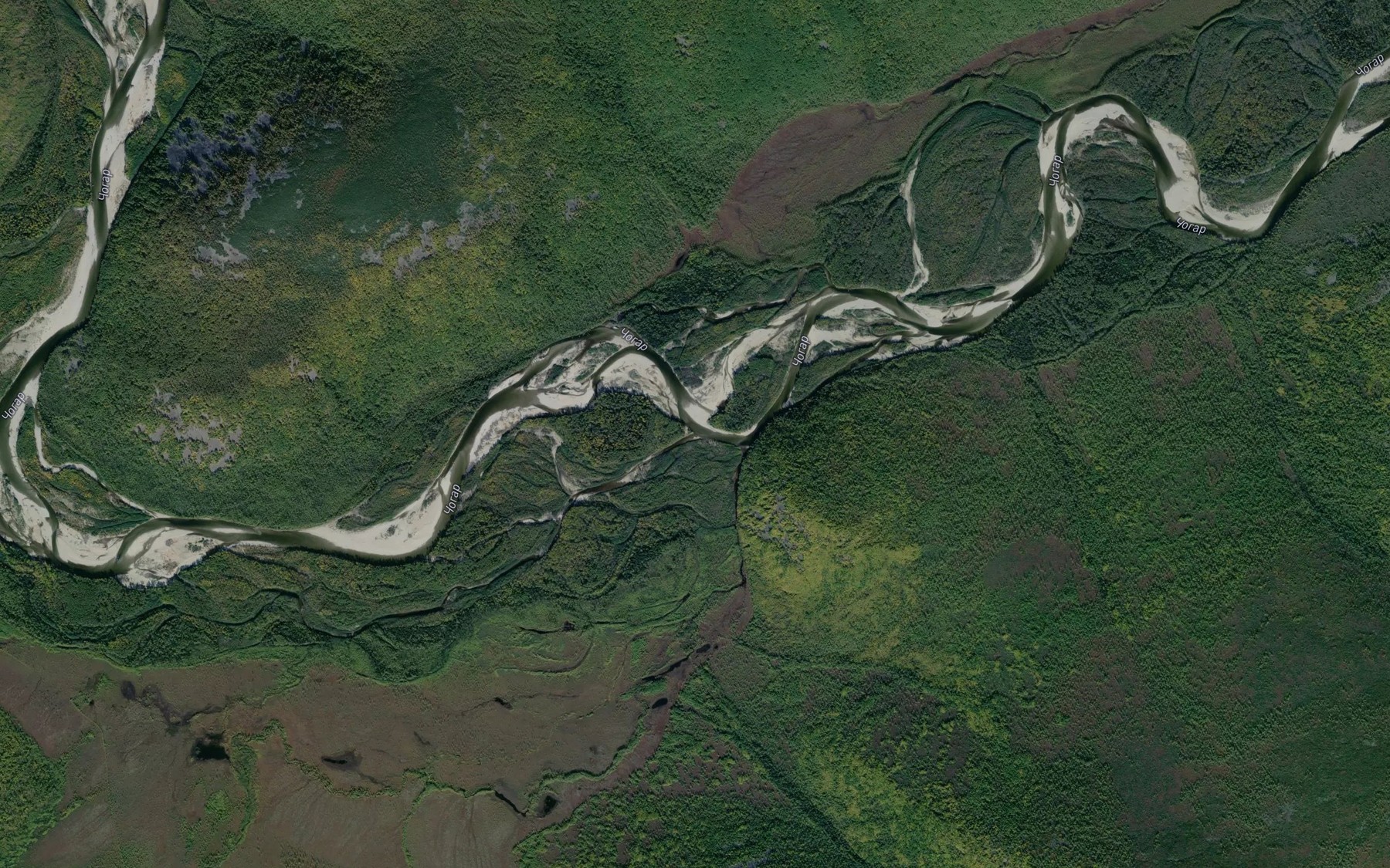 Satellite map of the Ikondya