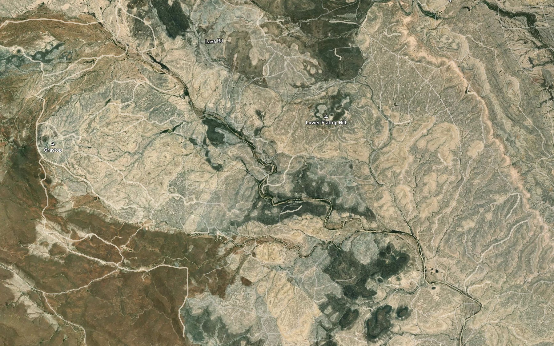 Satellite map of the Cedar Spring
