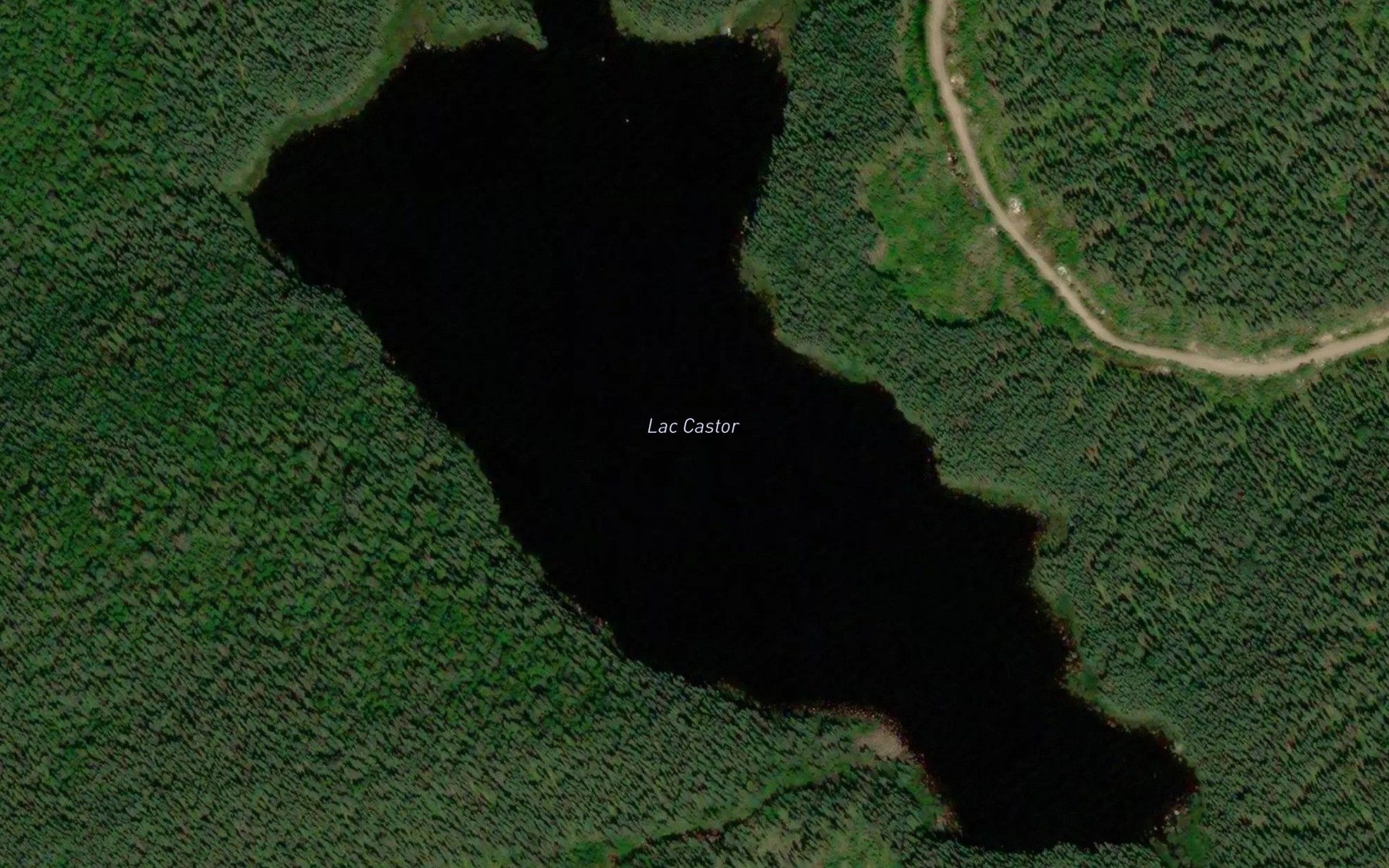Satellite map of the Lac Castor