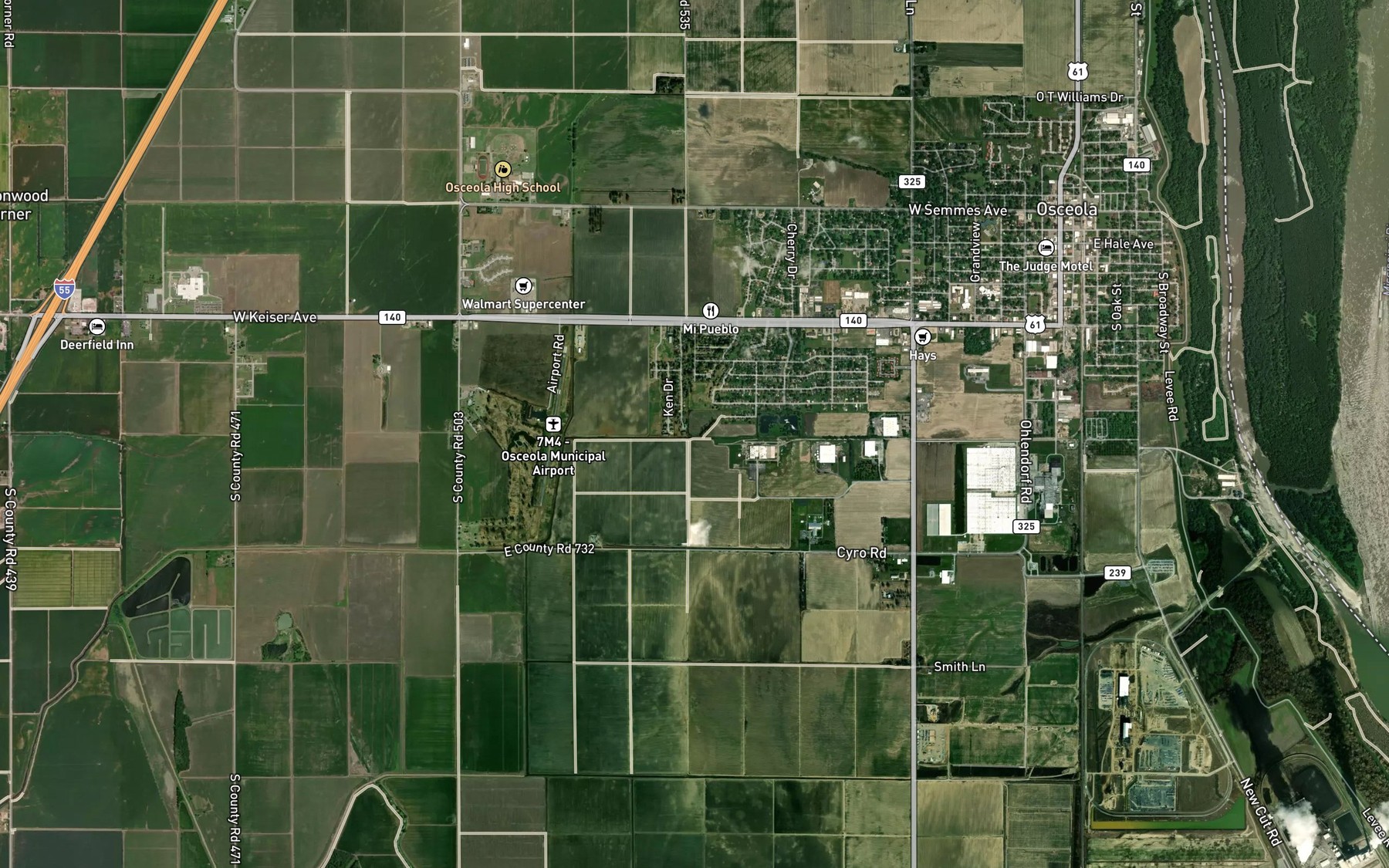 Satellite map of the Ditch Number 2-A