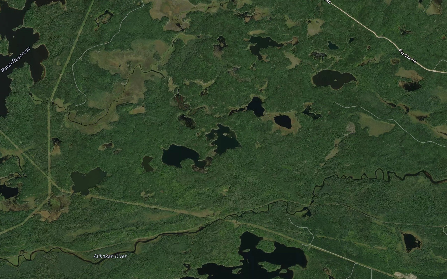 Satellite map of the Blue Lake