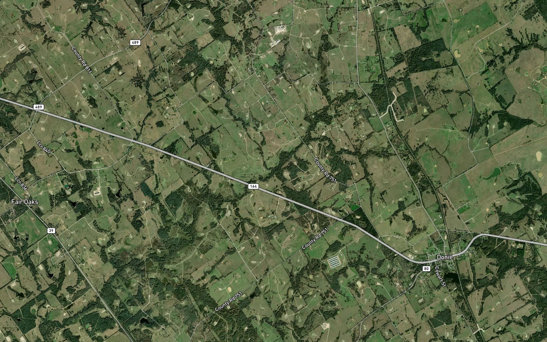 Satellite map of the Bear Branch
