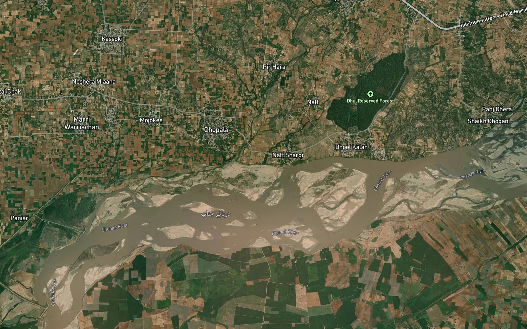 Satellite map of the Wahng Nala