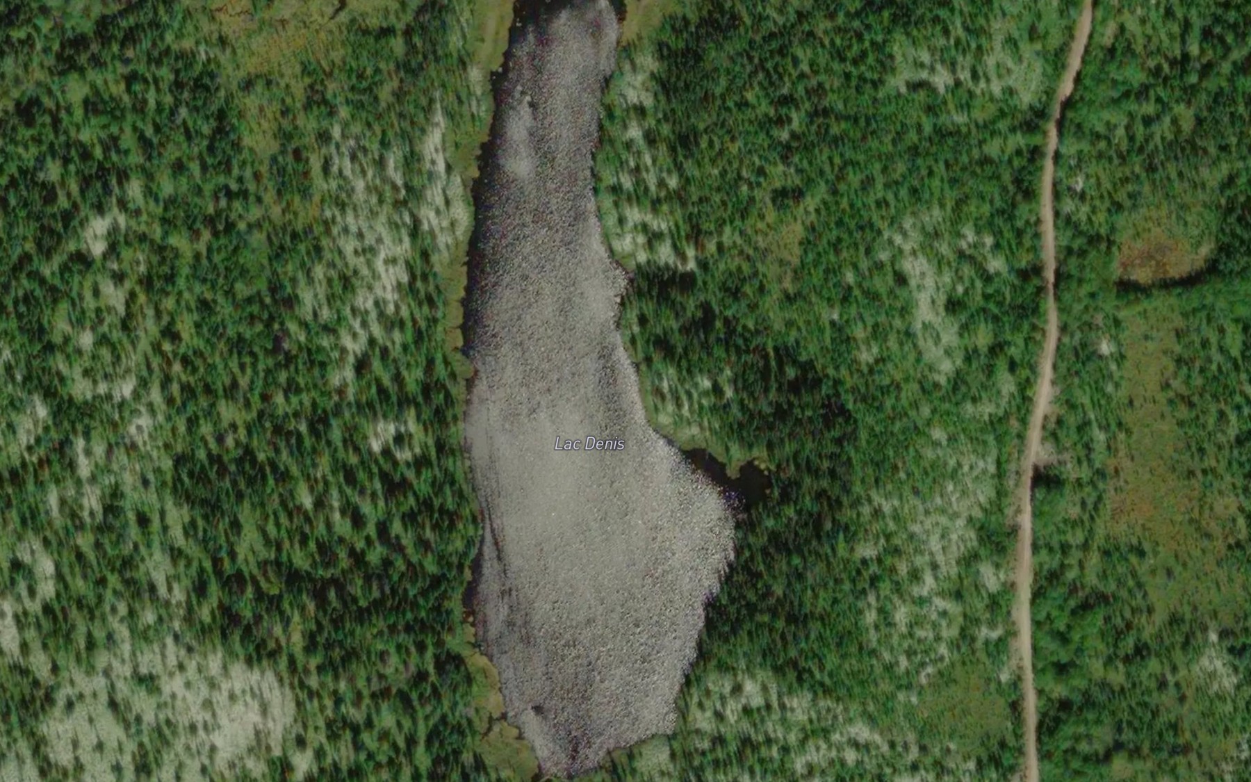 Satellite map of the Lac Denis