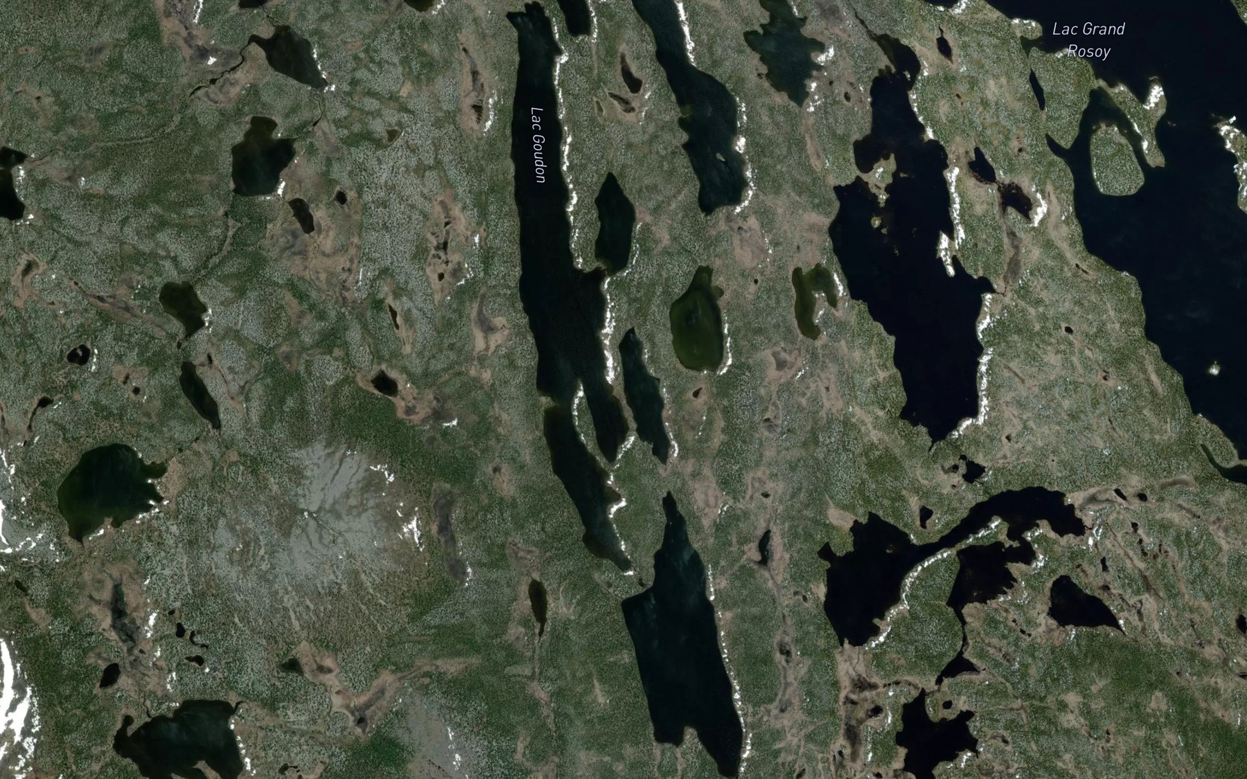 Satellite map of the Lac Goudon