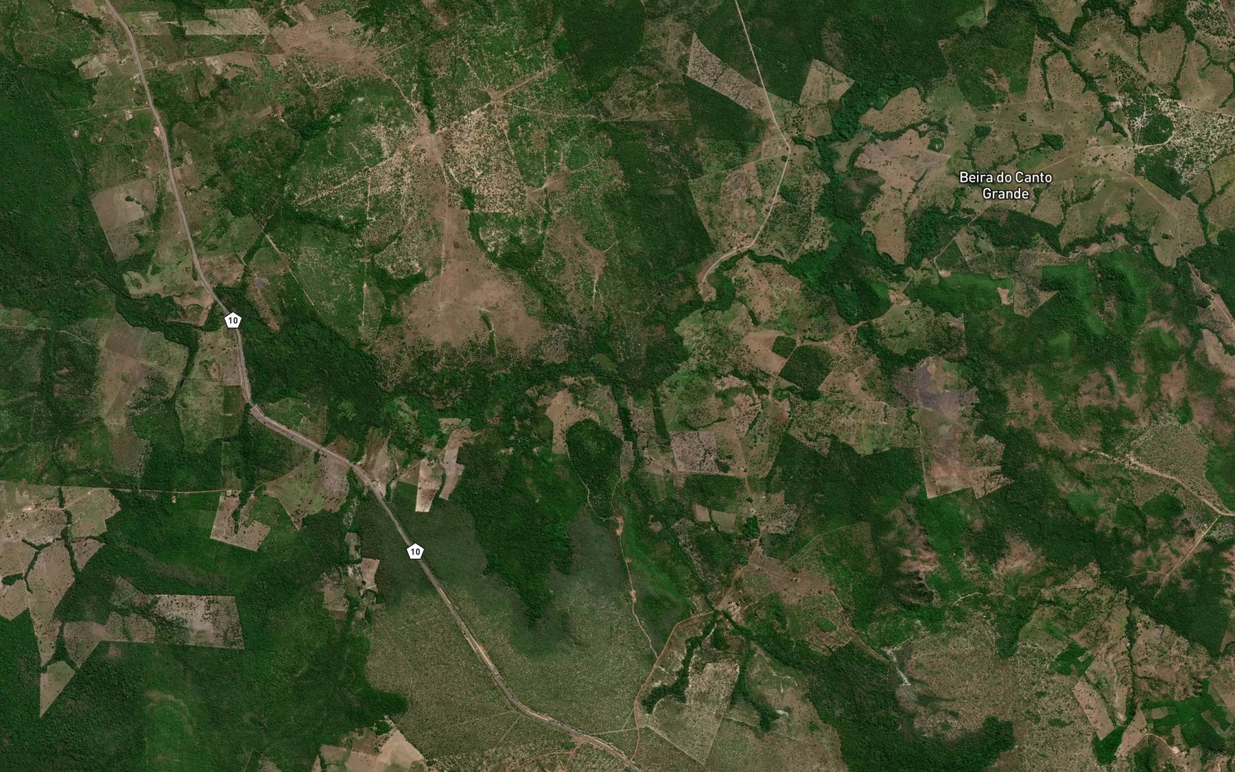Satellite map of the Corrego Macaco
