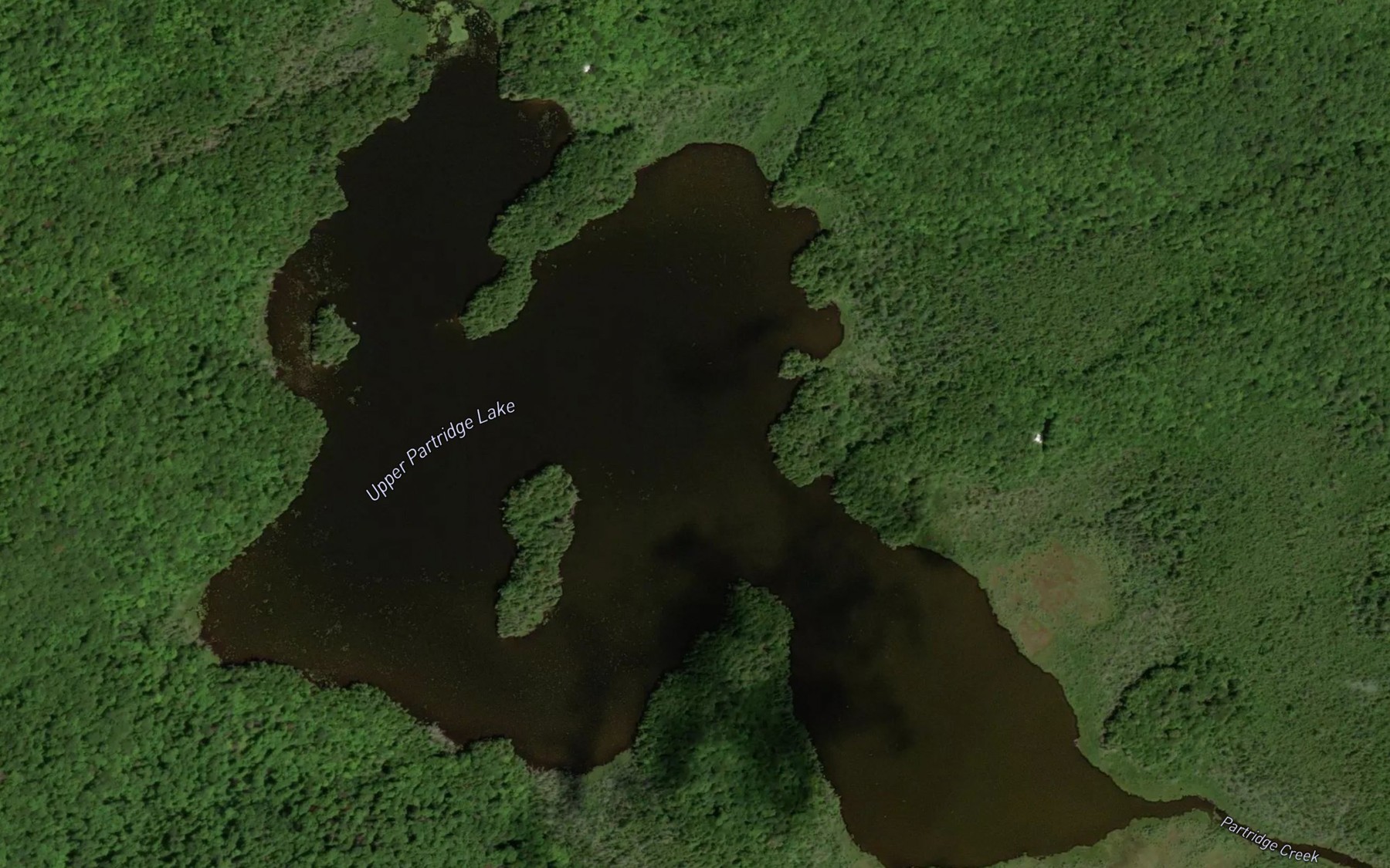 Satellite map of the Upper Partridge Lake