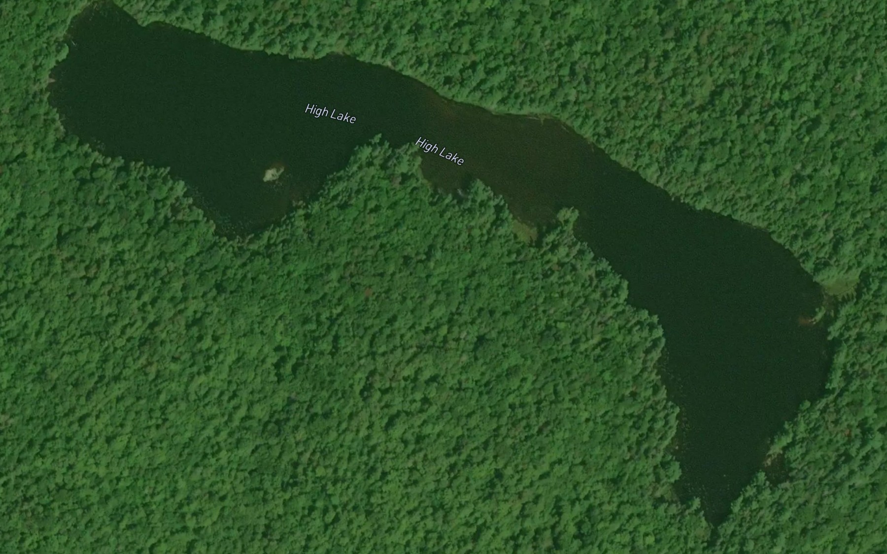 Satellite map of the High Lake