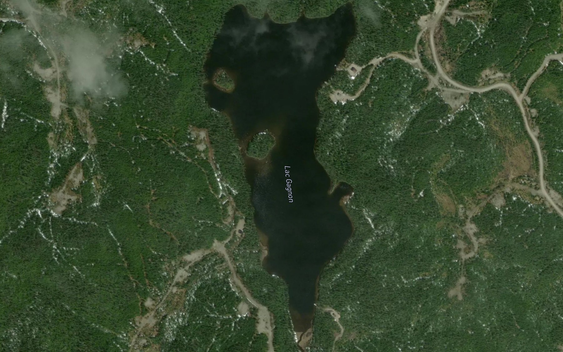 Satellite map of the Lac Gagnon
