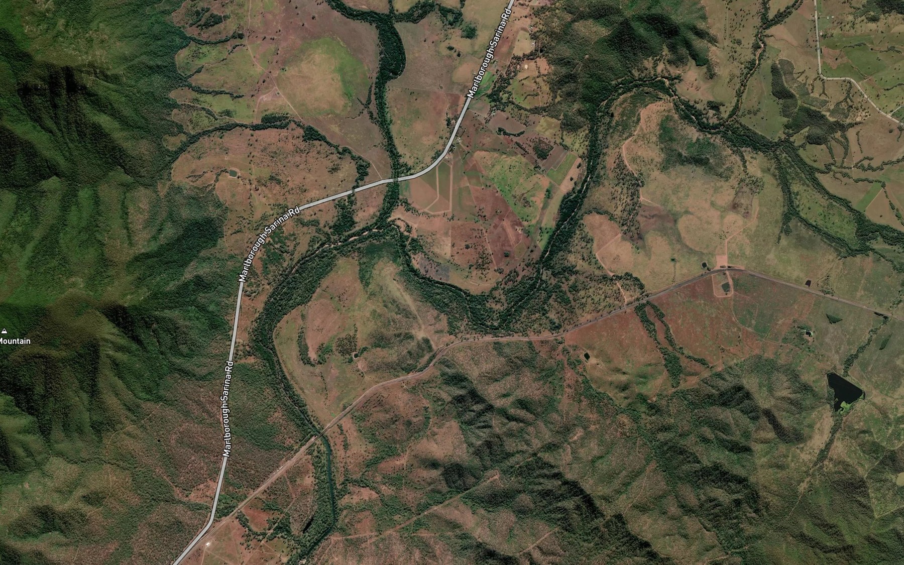 Satellite map of the Prospect Creek