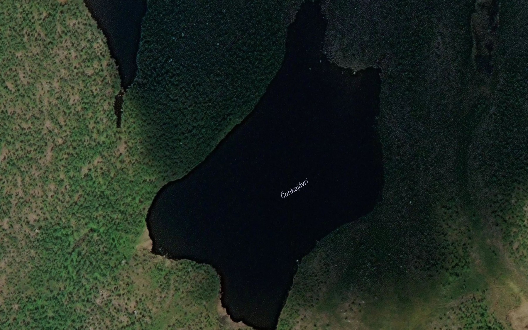 Satellite map of the Cakkajavri