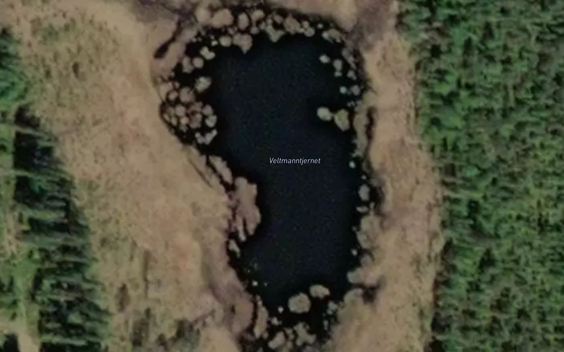Satellite map of the Veltmanntjern