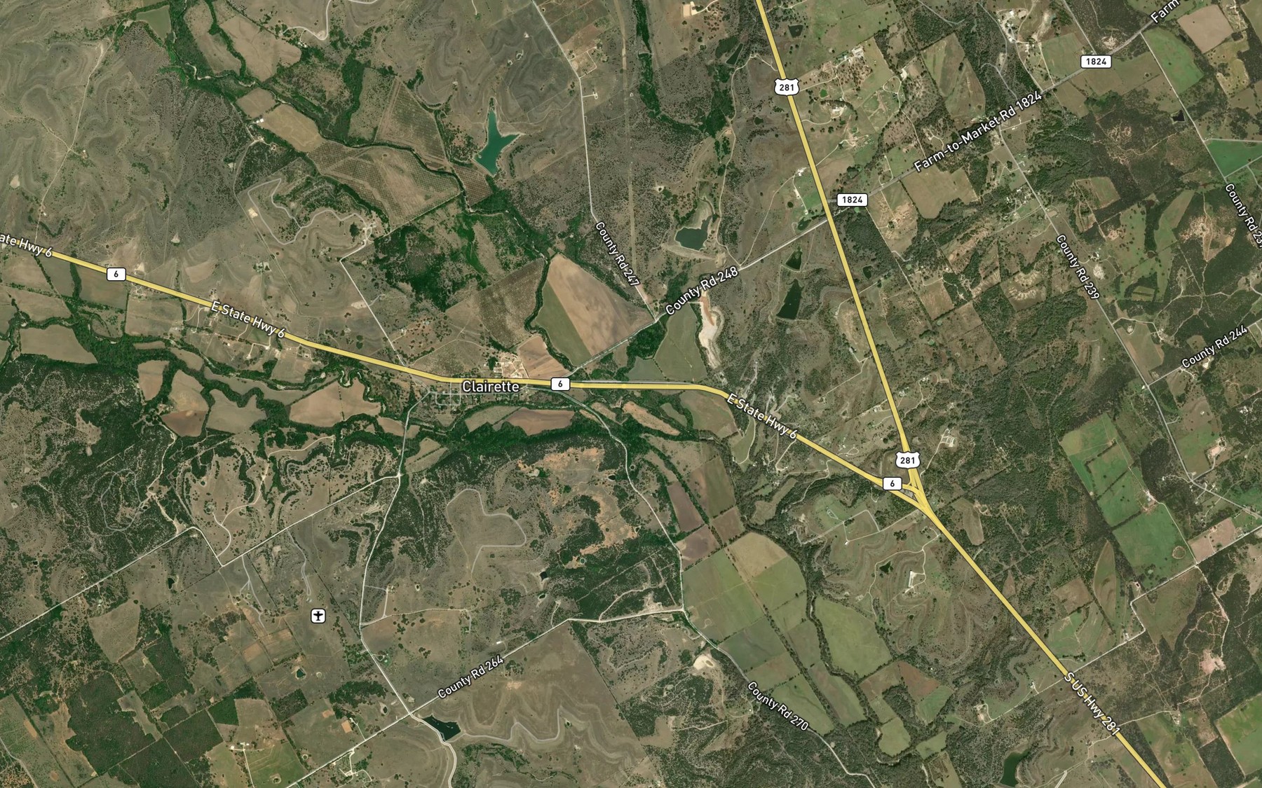 Satellite map of the Round Hole Branch