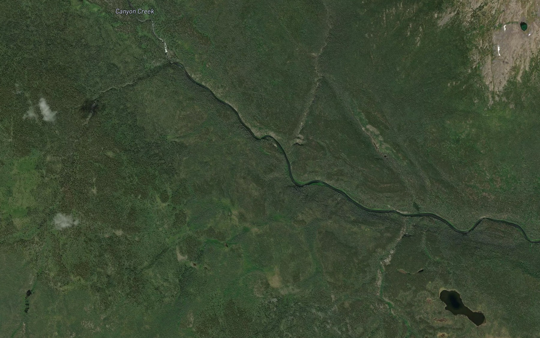 Satellite map of the Hankin Creek